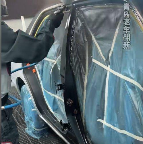 车门喷漆施工